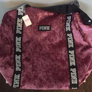 PINK Victoria’s Secret Pink Velvet Duffle Bag